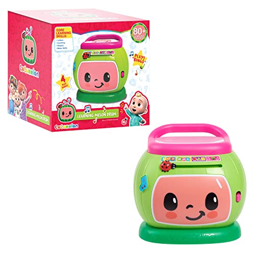 COCOMELON Learning Melon Drum Interactive Lights and Sounds, Learning and Education, Officially Licensed Kids Toys for Ages 18 Month by Just Play