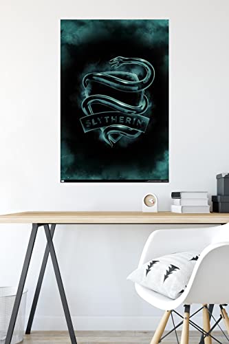 Trends International Harry Potter - Slytherin Crest Magic Wall Poster, 22.375