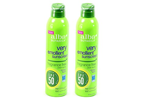 Alba Botanica Spf50 Sunscreen 6 Ounce Clear Spray Fragrance Fre (177ml) (2 Pack)