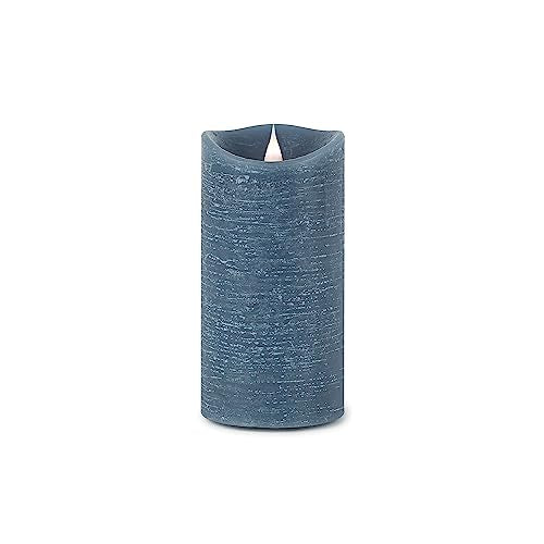 SEDLAV Moving Flame Real Wax Flameless Candle – 3x7 Inch Blue Candle with True-Flame Technology – Long-Lasting & Energy-Efficient – Indoor/Outdoor Decorative LED Candle with 4H-Off-8H Switch