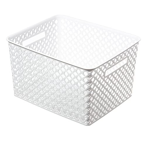 Starplast LARGE DECORATIVE BASKET 2PK, WHITE