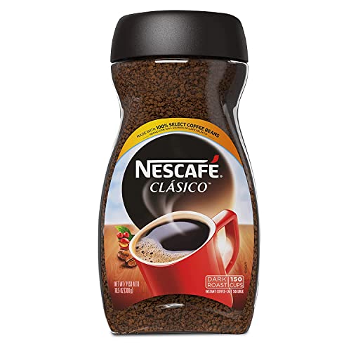 Nescafe Clasico, Dark Roast Instant Coffee 10.5-Ounce Jars (Pack of 4)