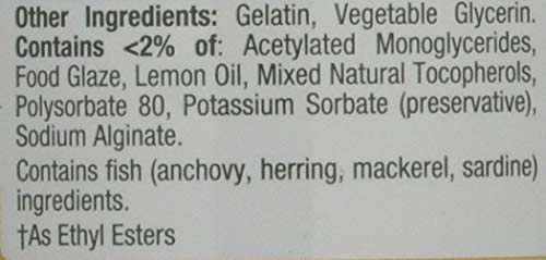 Nature’s Bounty Mini Fish Oil Softgels 1290 mg, Omega-3, Supports Heart Health, Odor-Less, 90 Mini Coated Softgels