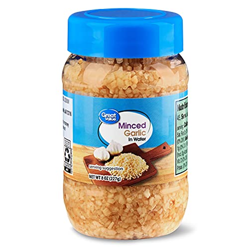 Great Value Minced Garlic in Water 8 oz (Pack of 1)