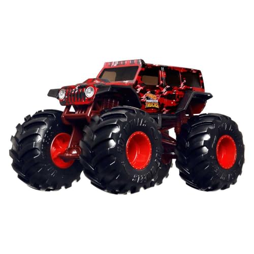 Hot Wheels 2022 RED Camouflage Jeep Monster Trucks Oversized Metal 1:24