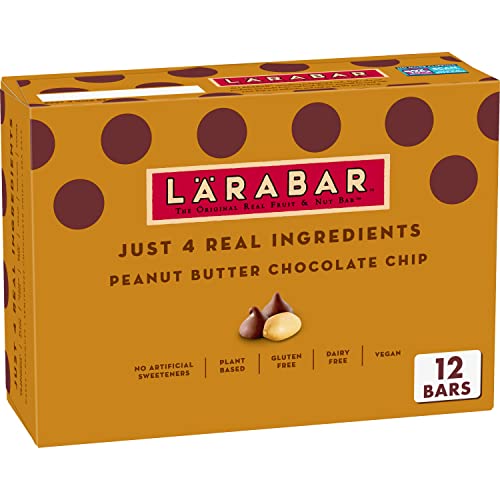 LÄRABAR Peanut Butter Chocolate Chip, Gluten Free Fruit & Nut Bar, 12 Ct