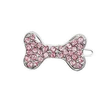 SEDLAV 4 Pcs Pet Rhinestone Hair Clips - Cute and Stylish Pet Hair Accessories for Cats and Dogs Crystal Dog Hair Barrettes in Clear, Pink, Blue, and Red