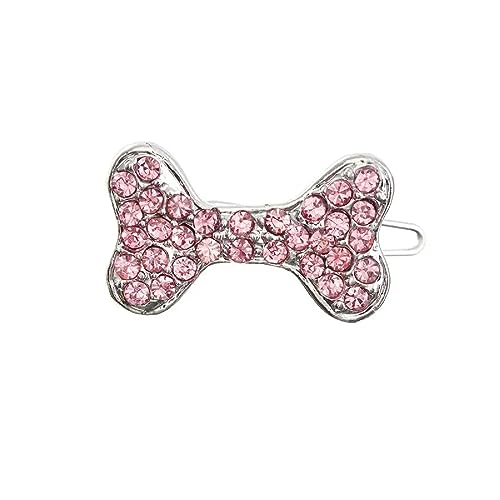 SEDLAV 4 Pcs Pet Rhinestone Hair Clips - Cute and Stylish Pet Hair Accessories for Cats and Dogs Crystal Dog Hair Barrettes in Clear, Pink, Blue, and Red