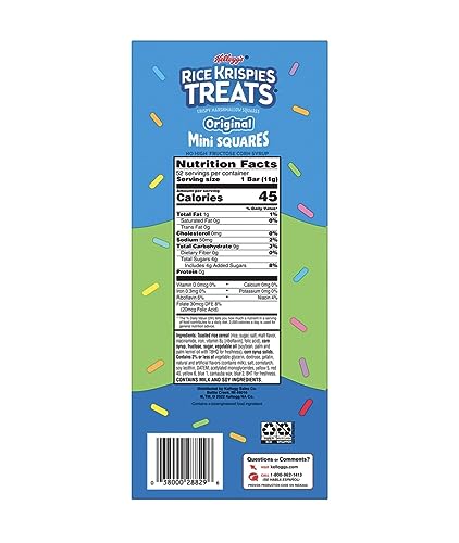 Rice Krispies Treats Mini Squares, Original with Rainbow Sprinkles (52 ct.)
