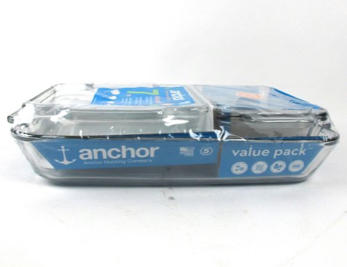 Anchor Hocking 7-Piece Value Pack Glass Bakeware Set- 82675L9