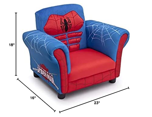 Delta Children Figural Upholstered Chair, Marvel Spider-Man (Blue, Red)