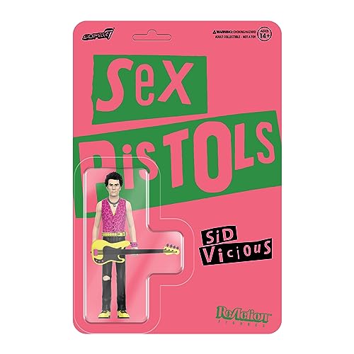 Super7 Sex Pistols Sid Vicious (Never Mind The Bollocks) - 3.75 in Reaction Figure