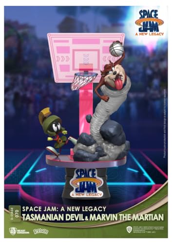 Beast Kingdom Space Jam: A New Legacy: Taz and Marvin The Martian DS-070 D-Stage Statue,Multicolor,6 inches