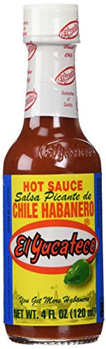 El Yucateco Red Habanero Hot Sauce, 4 Fl Oz (Pack of 4)