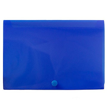 JAM PAPER Plastic Index Card Case - 8 3/8 x 5 3/4 x 1 3/8 - Blue - Sold Individually