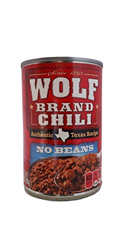 Wolf Brand, Chili with NO BEANS, Authentic Texas Recipe, 15oz Can (Pack of 3)