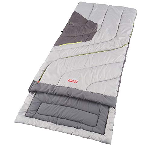 Coleman Adjustable Comfort 30- to 70-Degree Big and Tall Sleeping Bag, Pillow pad Cradles Your Head in Comfort for Extra Support