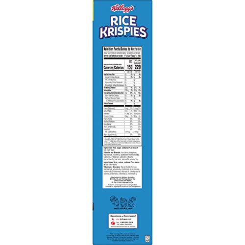 Rice Krispies Cold Breakfast Cereal, 8 Vitamins and Minerals, Rice Kri