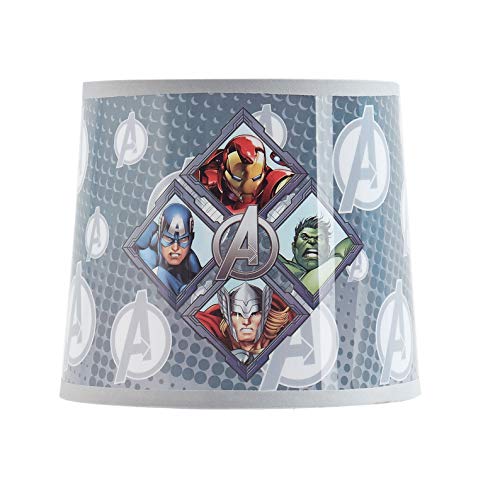 Avengers Stick Table Kids Lamp with Pull Chain, Themed Printed Decorative Shade,Metal