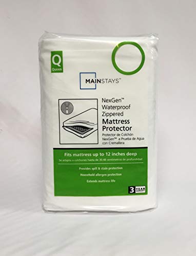 Mainstays Zippered NexGen Waterproof Allergy Relief Mattress Protector (Queen)