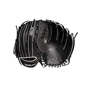 Wilson 2022 A700 12.5" Fastpitch Outfield Glove - Right Hand Throw, Black/White