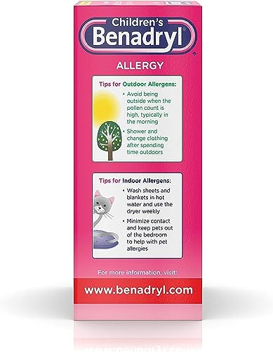 Children's Benadryl Allergy Liquid, 8 Fl. Oz (Pack of 2)
