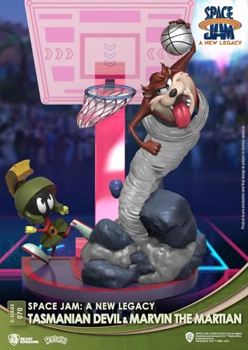 Beast Kingdom Space Jam: A New Legacy: Taz and Marvin The Martian DS-070 D-Stage Statue,Multicolor,6 inches