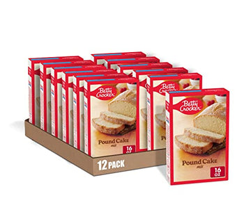 Betty Crocker Pound Cake Mix, 16 oz. (Pack of 12)