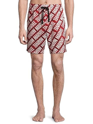 Marvel Men's Bar Logo Sleep Pajama Shorts, Size-M