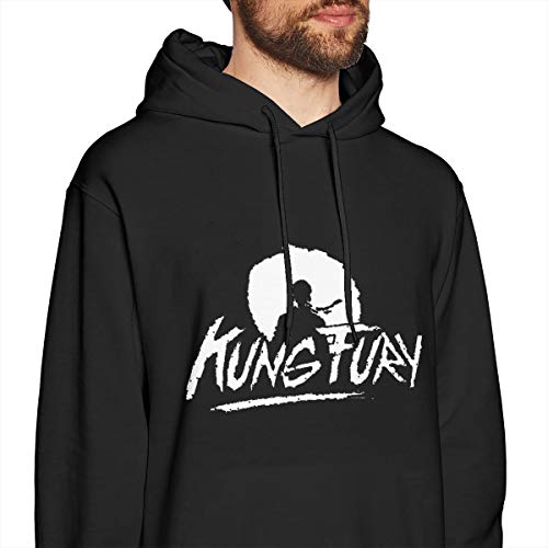 Yonger Men Kung Fury Humor Novelty Sarcasm Funny Black M Hoodie Sweatshirt