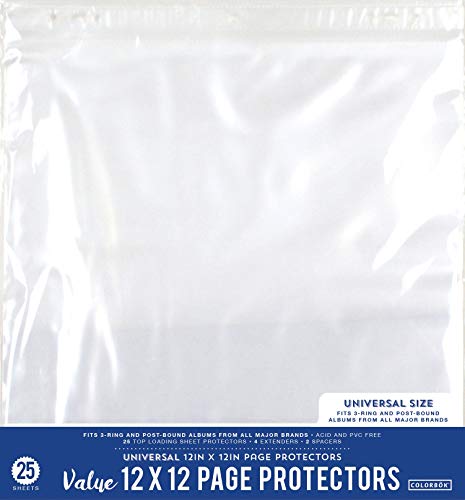 Colorbok 12in Page Protector Value Pack, Transparent