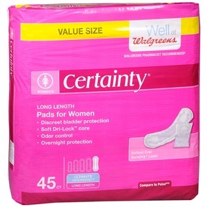 Walgreens Certainty Bladder Protection Pads for Women, Ultra Absorbency , 45 ea
