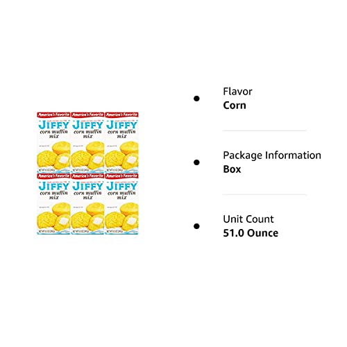 Jiffy Corn Muffin Mix, 8.5 oz, (6 Boxes)