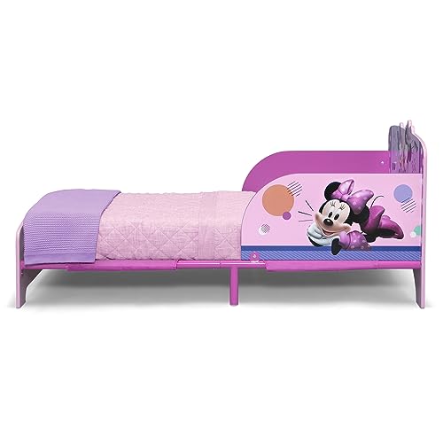 Delta Children Minnie Mouse Wood & Metal Toddler Bed, Pink
