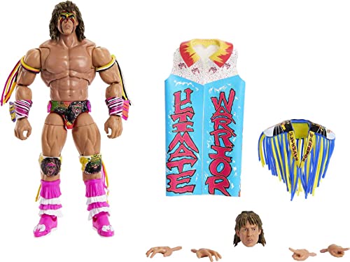 Mattel WWE Action Figures, Ultimate Edition Warrior Figure and Accessories, 6-inch, Collectible WWE Toys