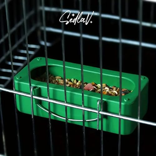 SEDLAV Bird Feeder and Water Bowl - Anti-Splashing Hanging Cage Accessories for Parrots, Pigeons, and More.