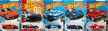 DieCast Hot Wheels Corvette 5 Car Bundle Set Class 1