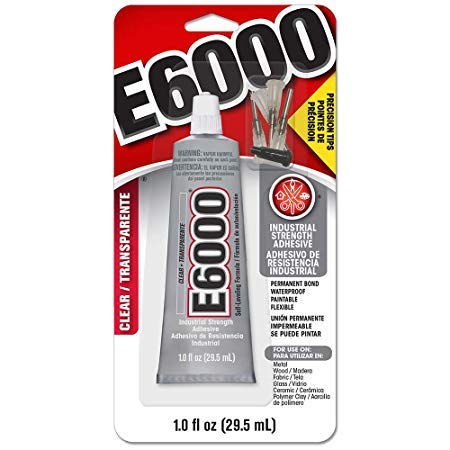 E6000 231020 Adhesive with Precision Tips, 1.0 fl oz