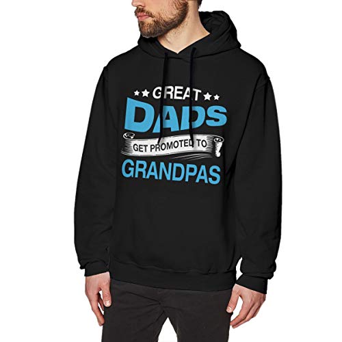 Matter Men Great Dads Get Promoted to Grandpas Humor Novelty Graphic Sarcasm Funny Black LHoodie Sweatshirt