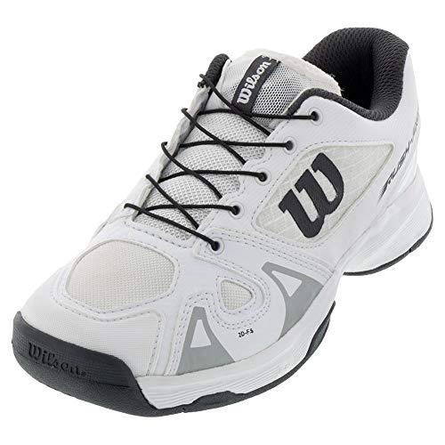 Wilson RUSH PRO JR QL Tennis Shoes, White/White/Ebony, 1.5