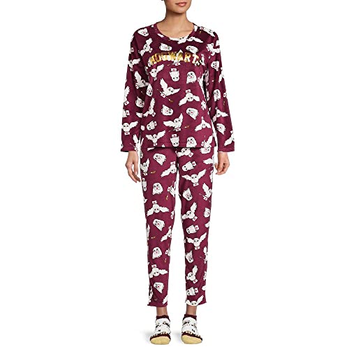 Richard Leeds International Harry Potter Womens 3 Piece Pajama Set w/Socks (Medium), Brown