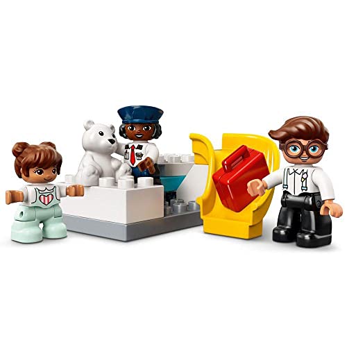 LEGO DUPLO Town Airplane & Airport 10961 Building Toy; Imaginative Playset for Kids; Great, Fun Gift for Toddlers; New 2021 (28 Pieces),Multicolor,One Size