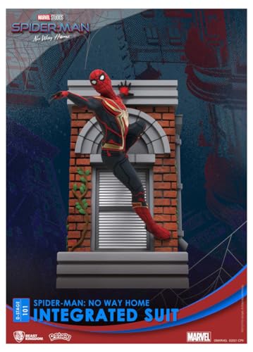 Beast Kingdom Spider-Man: No Way Home: Integrated Suit DS-101 D-Stage Diorama Statue,Multicolor