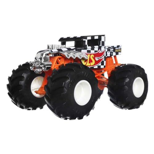 Hot Wheels Monster Truck 1:24 Scale 2022 Bone Shaker It All Vehicle with Giant Wheels for Kids Age 3 to 8 Years Old Great Gift Toy Trucks Large Scale