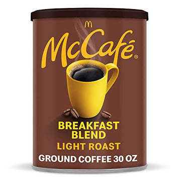 McCafe Breakfast Blend, Light Roast Ground Coffee, 30 oz Canister