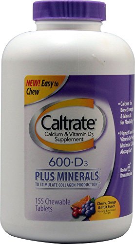 CALTRATE PLUS 600+D3 CHEWTABS 155