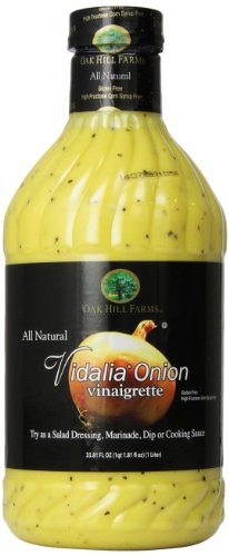 Set of 4 Oak Hill Farms Vidalia Onion Vinaigrette Single Bottle, 33.8 Oz