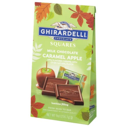 Ghirardelli Squares - Milk Chocolate - Caramel Apple 9 ounce bag, 9 Ounce (Pack of 1)