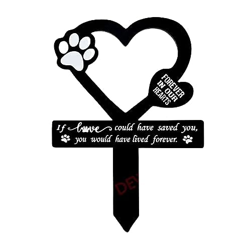 SEDLAV Handmade Personalized Grave Marker - Memorial Pet Loss Sign with Custom Name & Pet Picture Frame - Dog Cat Lover Ever Gift – Beautiful Indoor/Outdoor Memorial Decorations