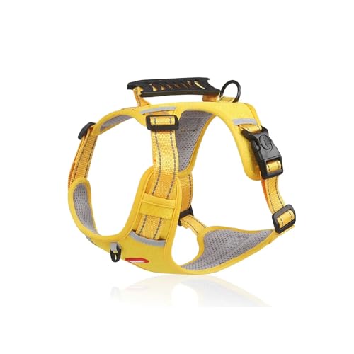 SEDLAV Tactical Dog Harness for Medium to Large Sized Dogs - No Pull Vest Harness with Bungee Shoulder Straps, 3 Coated Carbon Steel D-Rings & Adjustable Nylon Webbing